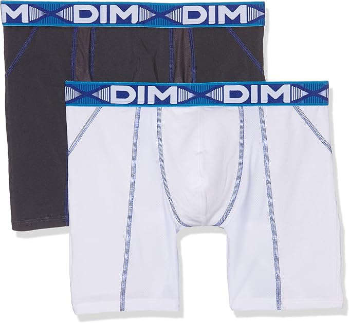 Dim 3D Flex Air Boxer Long X23, Multicolor (Blanc Ct Bleu/Gris plomb CT Bleu), XX-Large (Talla del fabricante 6) (Pack de 2) para Hombre: Amazon.es: Ropa y accesorios