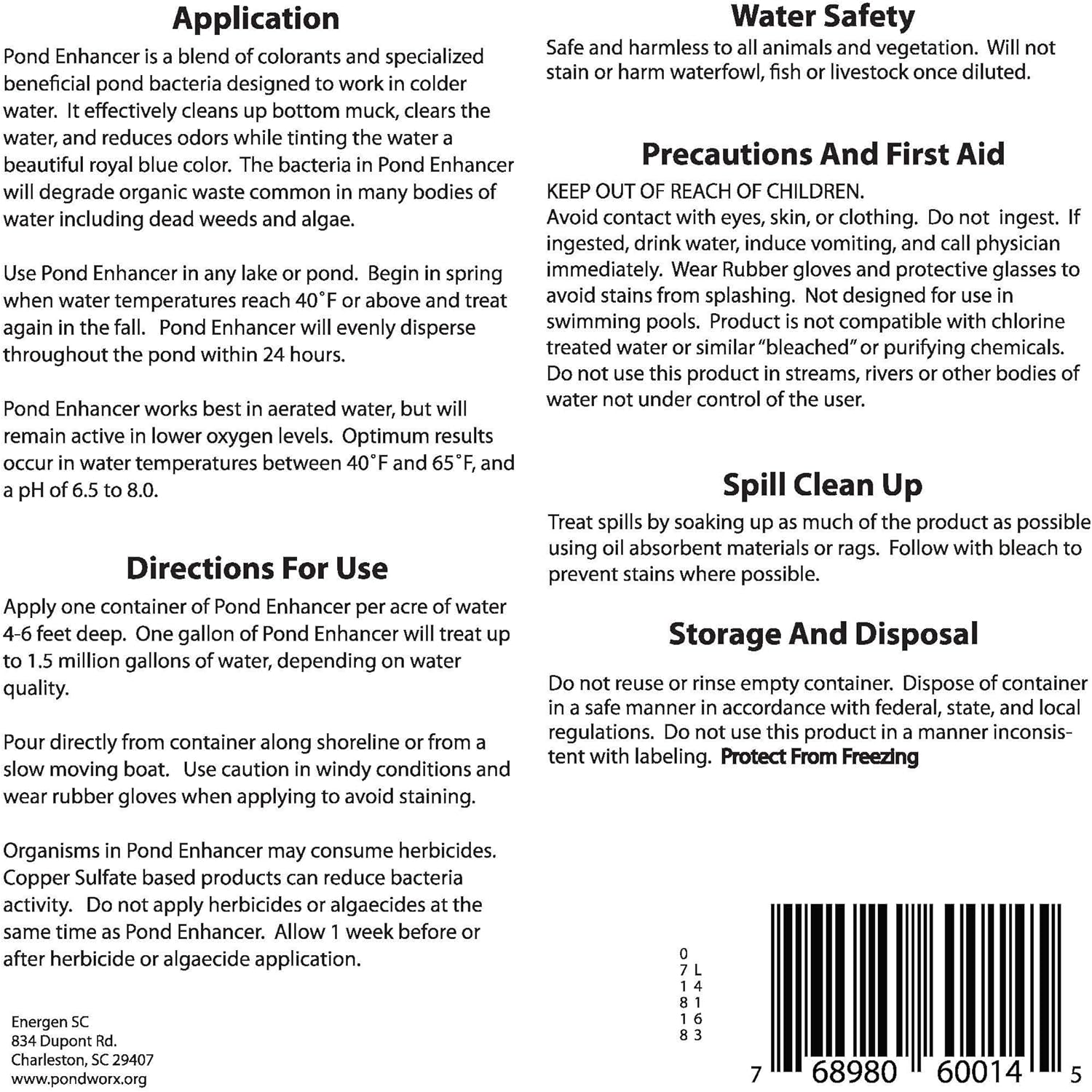 Pond Worx Blue Pond Dye and Pond Bacteria Combo : Garden & Outdoor