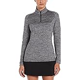 Perry Ellis Womens Women's 1/4 Zip Golf Pullover Jacket, Water Repellent, Sun Protection, Enhanced Stretch