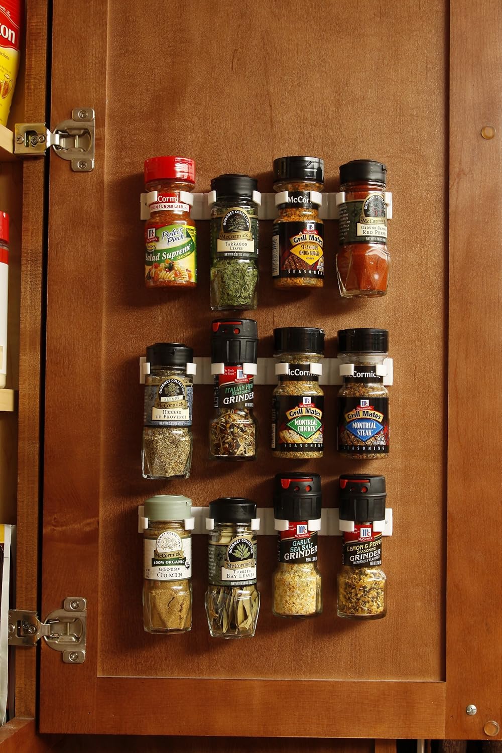 Bellemain Spice Gripper Clip Strips for Plastic Jars - Set of 3, Holds 12 Jars: Kitchen & Dining