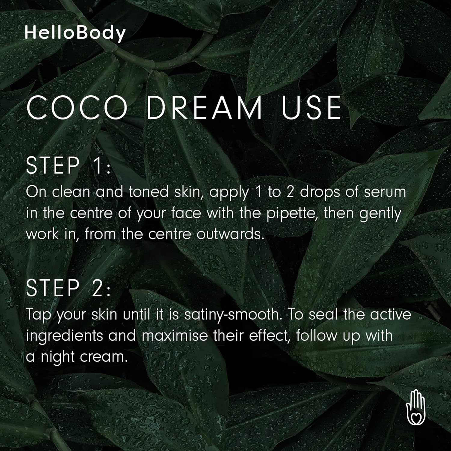 hello body coco dream recovering face night serum