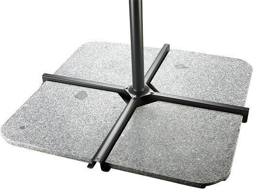 Royalcraft Granite Square 12 5kg Marble Outdoor Parasol Base For Cantilever Parasols Set Of 4 Weights Only Amazon Co Uk Garden Outdoors