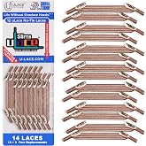 uLace Slims No-Tie Shoelaces - Elastic Shoe Laces for Sneakers - 14 Laces | Stretchy, Comfortable, Durable, Slip-On, Easy Install, Casual, Teens &amp; Adults