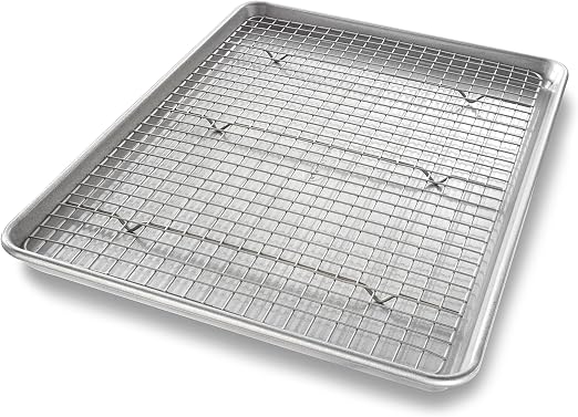 Amazon.com: USA Pan Half Sheet Baking Pan and Bakeable Nonstick ...