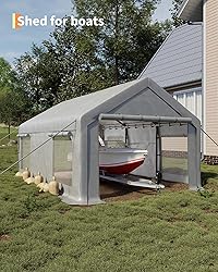 GarveeLife 10x20 Ft Carport, Car Port with 200g PE
