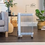 Russell Hobbs 2000W Oil Filled Radiator 9 Fin Portable Heater White RHOFR5002 view 5