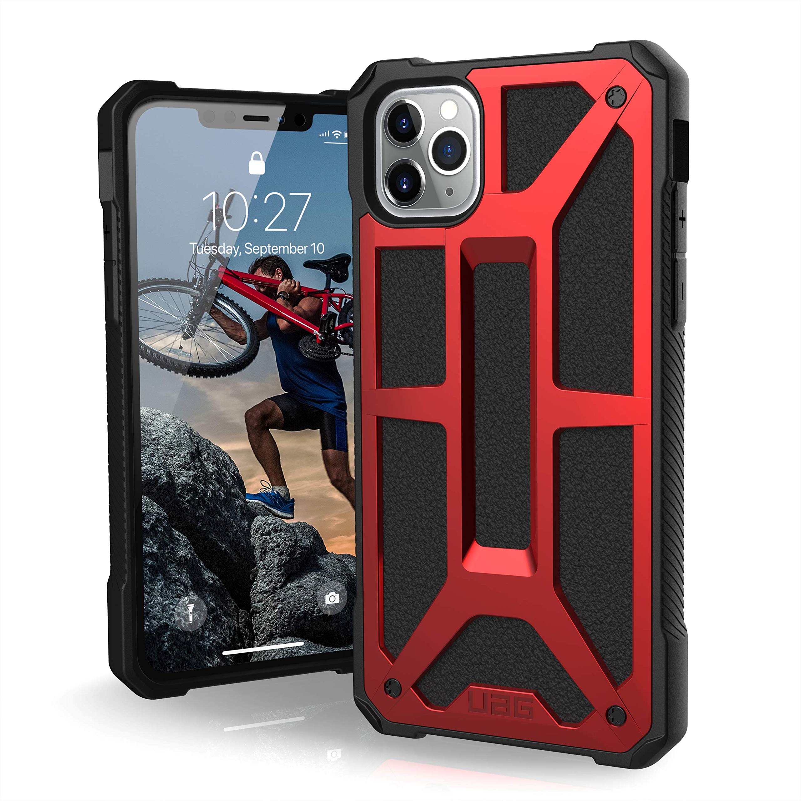 Urban Armor Gear UAG Designed for iPhone 11 Pro Max [6.5-inch screen] Monarch Feather-Light Rugged [Crimson] Military Drop Tested iPhone Case Thermoplastic Polyurethane