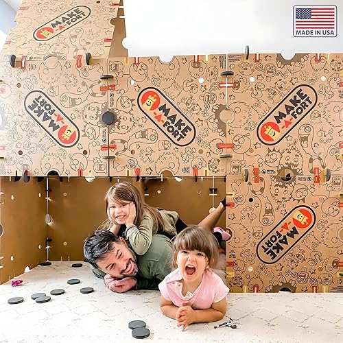 Make-A-Fort Building Kit Create Giant Indoor Forts for Kids