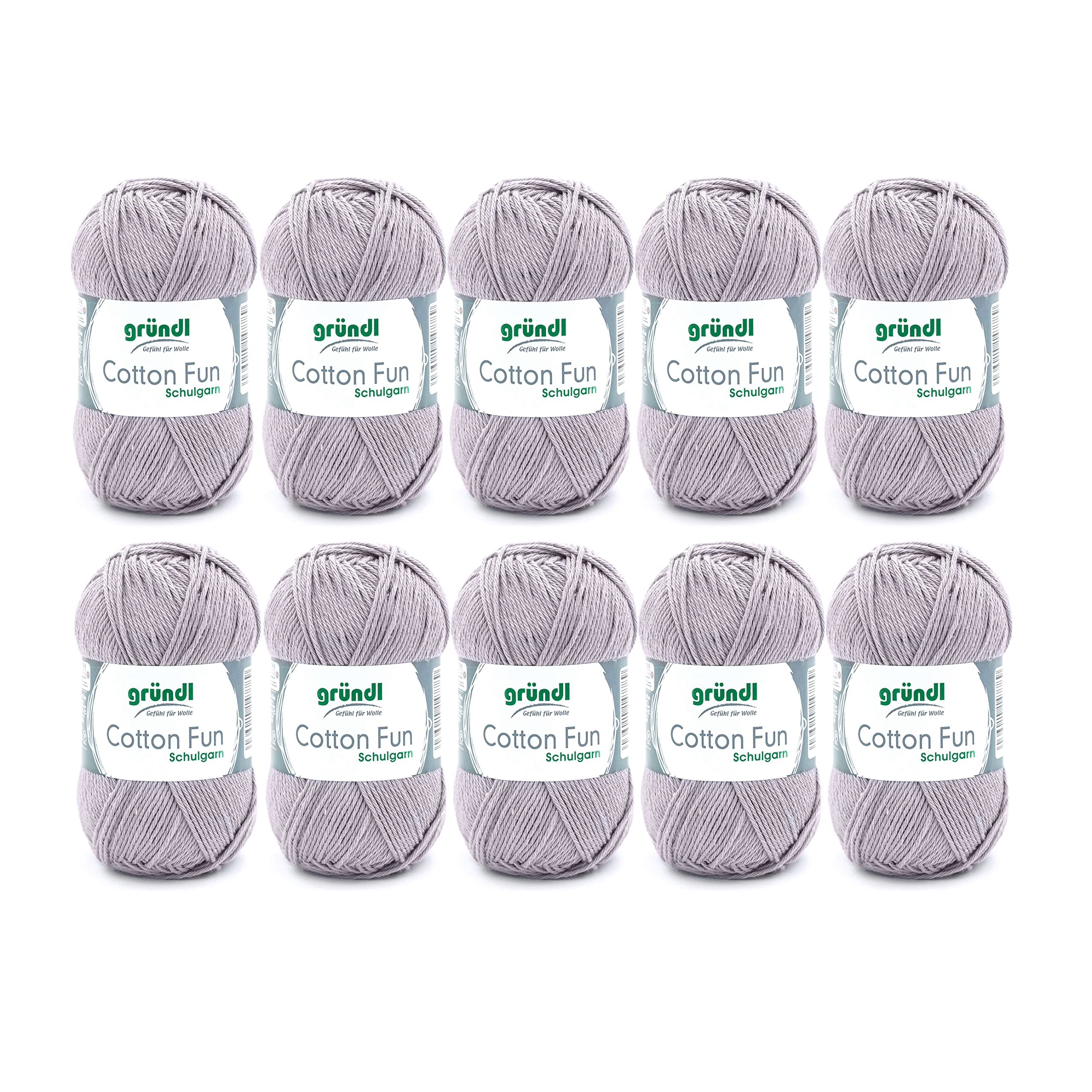 Gründl Cotton Fun Wool Cotton, hellgrau, 27.00 x 11.00 x 07.00 cm