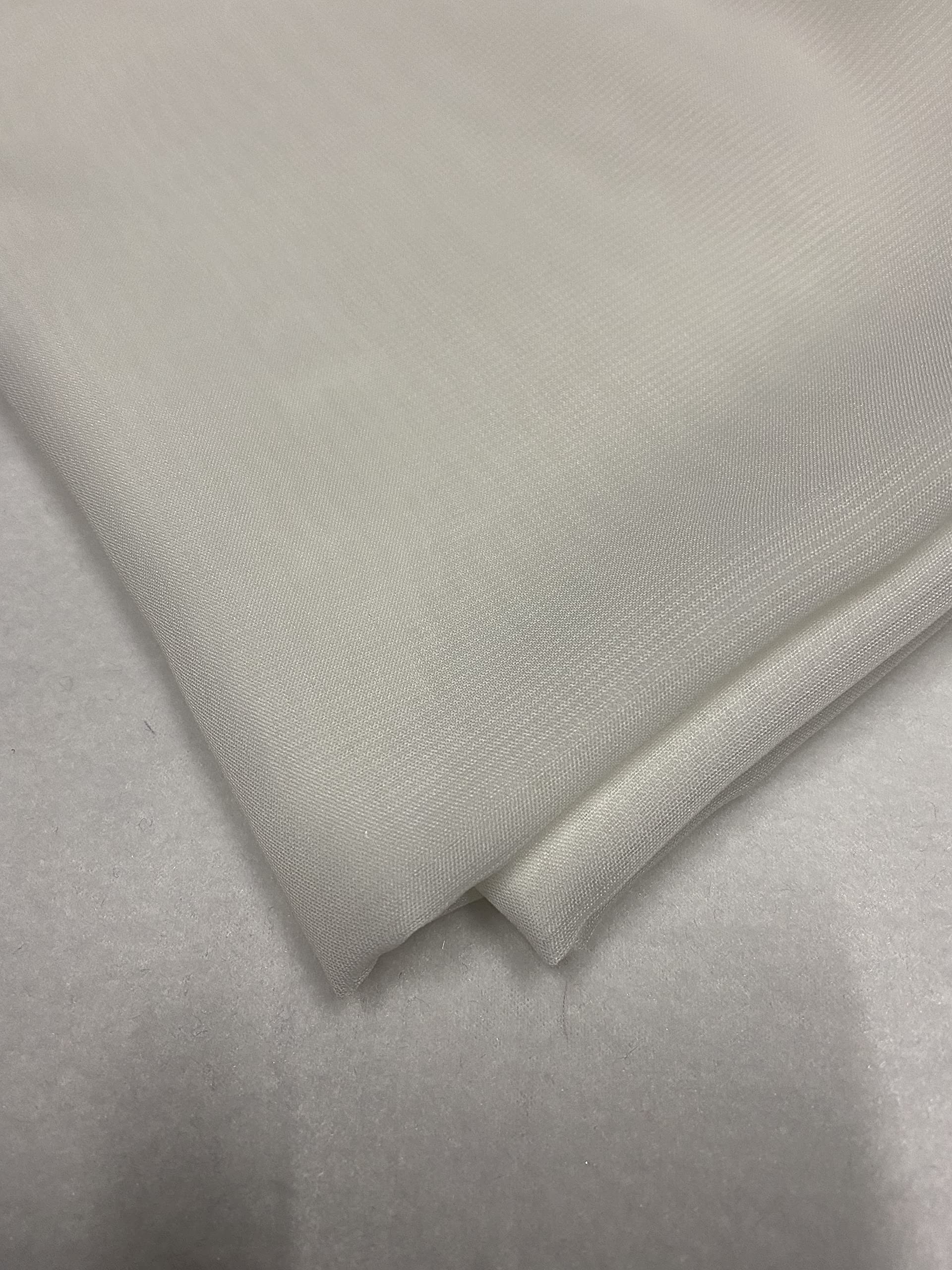 Fancy Textiles 100% Polyester Chiffon Fabric 60'' Wide (2 Meter, Cream)