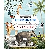 Brain Games - Sticker by Number - Vintage: Animals (28 Images to Sticker)