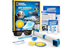 National Geographic Kids Spy Science Activity Set, Complete 10 Secret Missions with Spy Gadgets and Gear for Kids, Detective 
