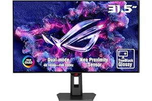 ASUS ROG Strix 32” 4K OLED Gaming Monitor (XG32UCWG) - TrueBlack Glossy OLED, Dual Mode (4K@165Hz, FHD@330Hz), 0.03ms, G-SYNC
