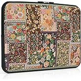 iCasso Laptop Sleeve 13 inch for MacBook Air 13-13.6 inch M3/M2/M1, Vintage Laptop Sleeve for MacBook Pro 13 inch, Slim Protective Travel Carrying Case for MacBook Pro 14'', Chromebook HP Dell, Brown