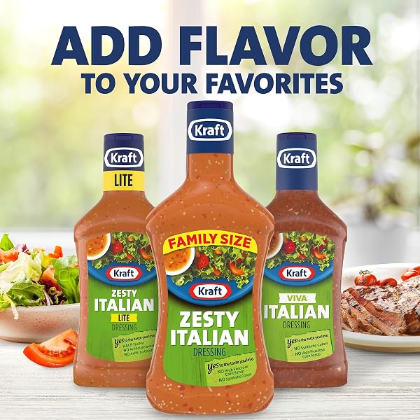 KRAFT ZESTY ITALIAN DRESSING FAMILY SIZE, 24 FL OZ BOTTLE