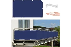 Dark Blue Privacy Screen Protector 3' x 11.5' Durable and UV Resistant Outdoor Privacy Screen, Included Cable Zip Ties for Ap