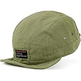 Clakllie Retro 5 Panel Short Brim Cap Casual Baseball Caps Dad Hat Flat Bill Snapback Fitted Caps Trucker Hat Short Cadet Cap