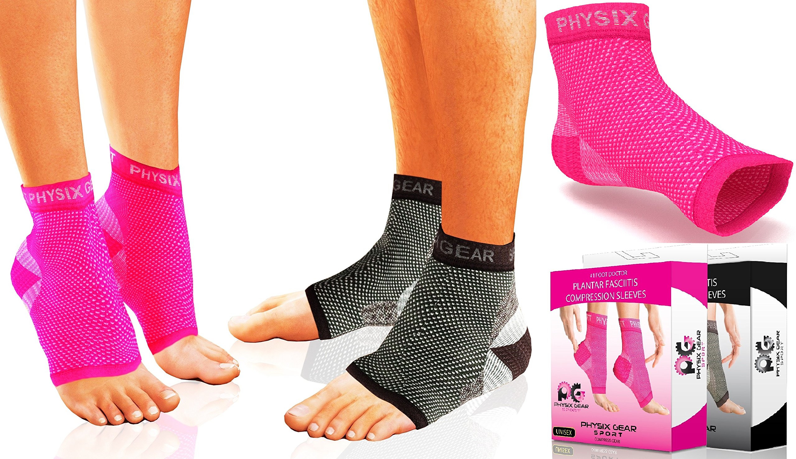 COMPRESSION SOCKS for Plantar Fasciitis (pair), and FREE