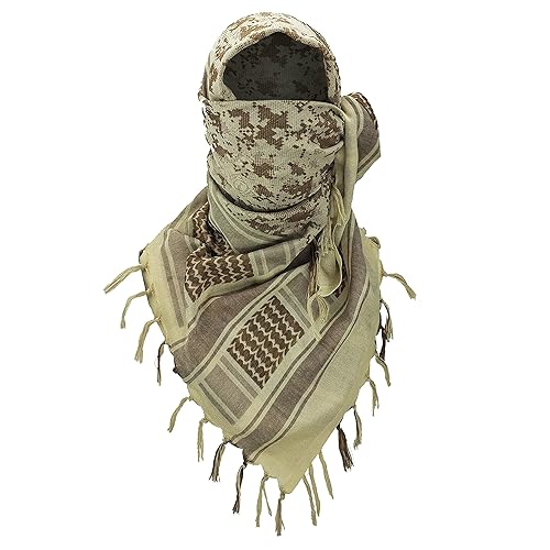 Luxns Military Shemagh Tactical Desert Scarf 100% Cotton
