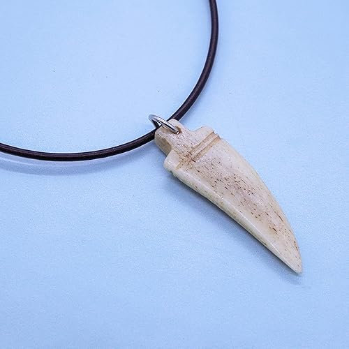 Fablinks Wolf Tooth Necklace for Men, Necklace with Bone Fang