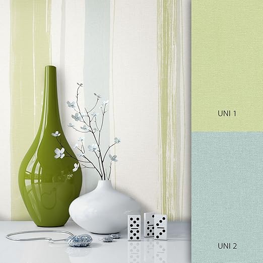 Newroom Tapete Grun Streifen Linien Modern Vliestapete Blau Vlies Moderne Design Optik Streifentapete Landhaus Inkl Tapezier Ratgeber Amazon De Baumarkt