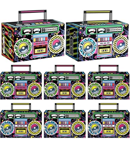 Amazon.com: 80s Party Favor Boxes, Novelty Boom Box Favors Gift