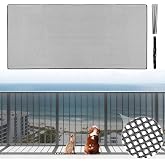 MAQIHAN Banister Guard - Balcony Safety Net for Pets, 6.5ft x 3ft | Stair Barrier, Safety Netting for Railings, Cats Dogs, Apartment Stairs, Pet Barrier Mesh with Nylon Ties, Cut to Size
