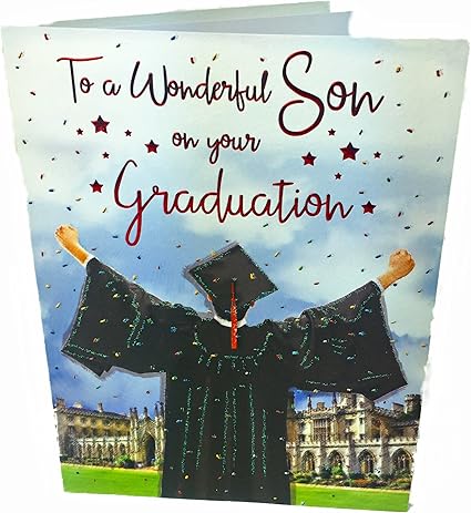 Wonderful Son On Your Laurea Biglietto D Auguri E Buste Seal Sticker Per Lui Amazon It Cancelleria E Prodotti Per Ufficio