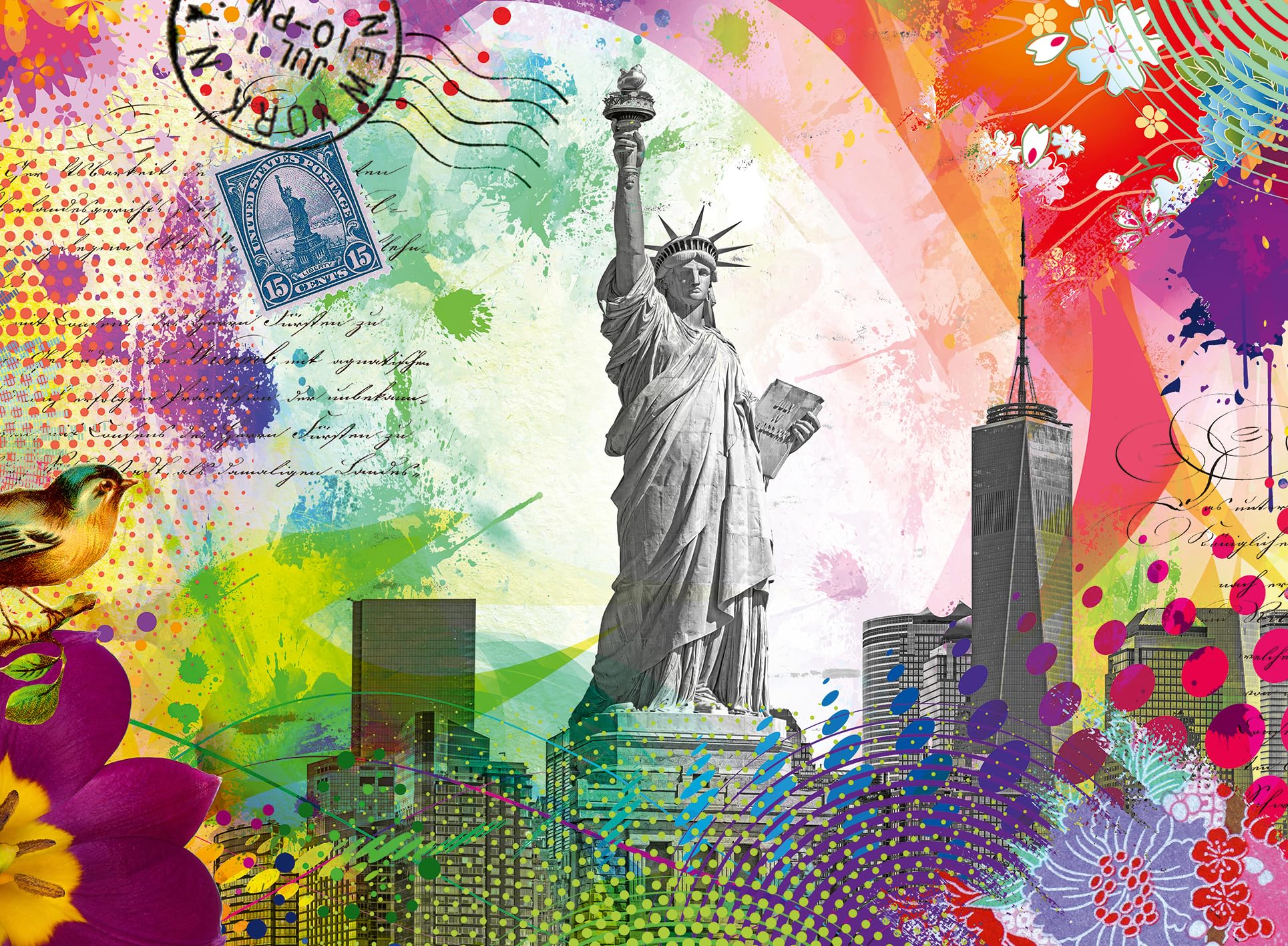 Ravensburger New York Postcard 500 Piece Jigsaw Puzzle for Adults and Kids Age 10 Years Up — image 1