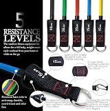 TheFitLife Resistance Bands Set 110lbs with Handles Door Anchor Ankle Straps view 3