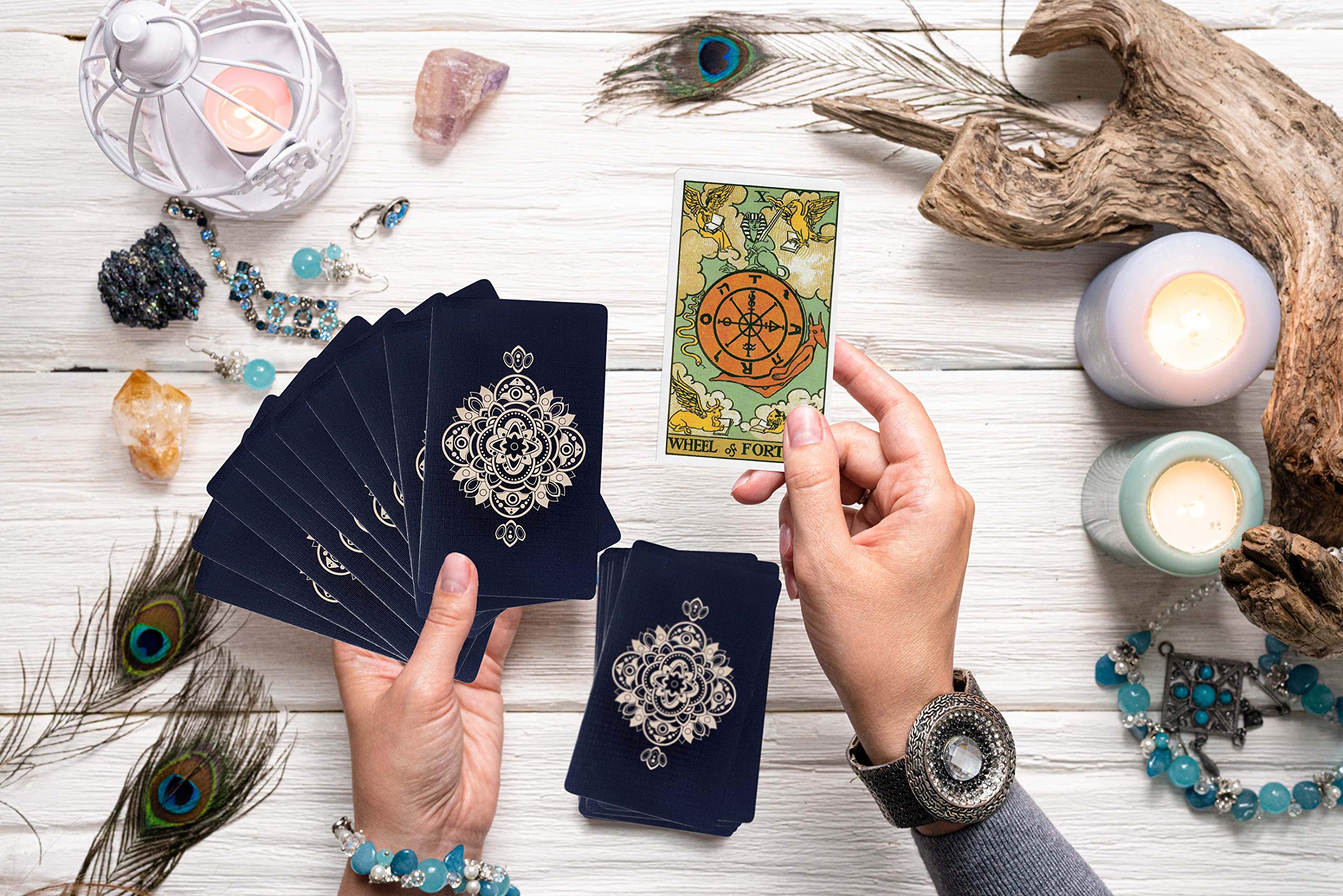 Classic Tarot Cards Deck | Ideal Tarot Cards for Beginners | Tarot Cards with Online Guide Book (Online Tarot Decks Guidebook) | Unique Tarot Card Deck Set for Spiritual Guidance