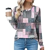 Kistore Women's Long Sleeve Tops Crew Neck Pleated Dressy Casual Blouses T Shirts Fall Clothes 2026