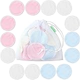 Wegreeco Bamboo Makeup Remover Pads 14 Pack with Laundry Bag - Chemical free, Reusable Soft Facial and Skin Care Wash Cloth Pads - Wipes Face Clean (Bamboo Velour, 3 Color)
