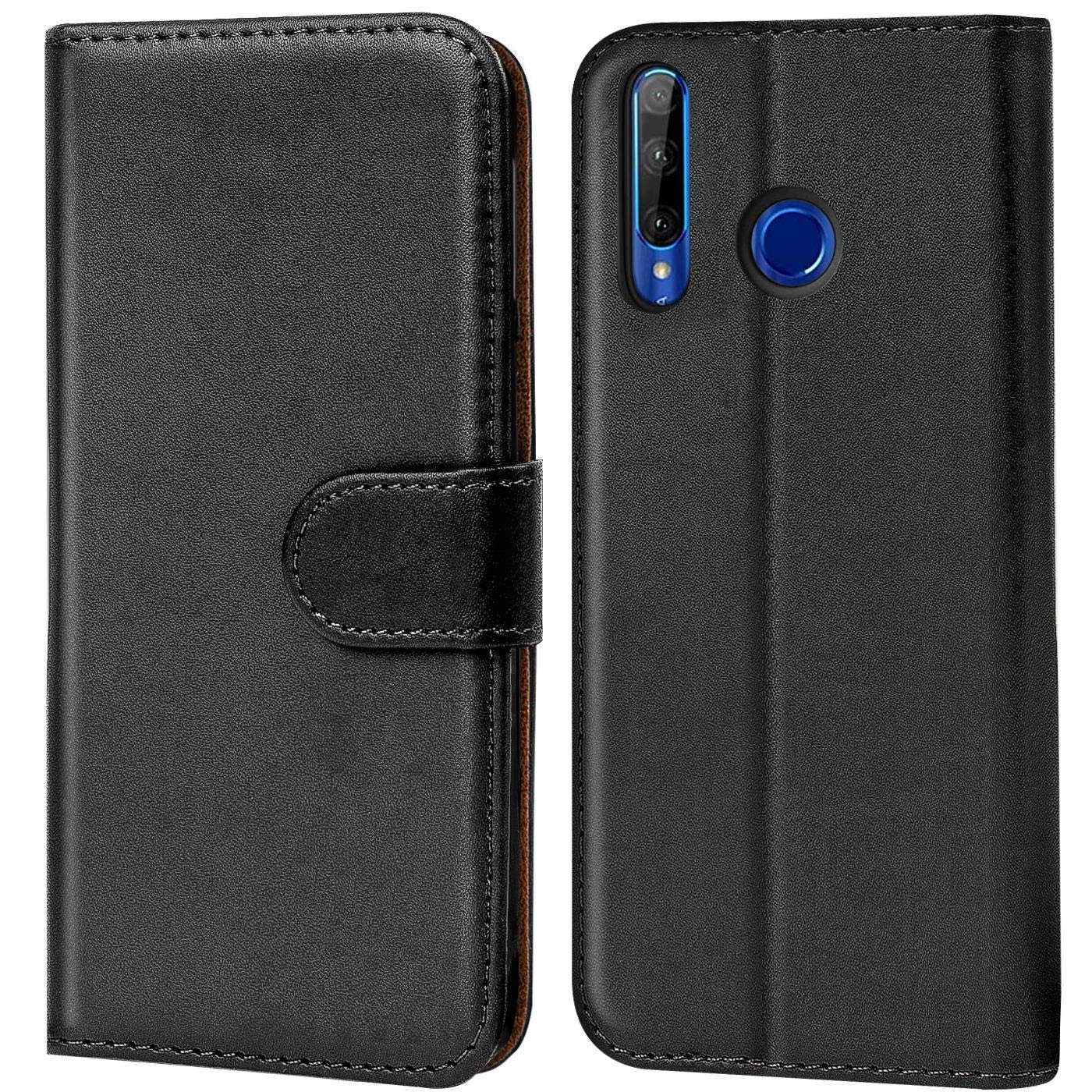 Verco Wallet Case for Honor 20 Lite Book Cover with Magnetic Closure compatible with Honor 20 Lite Flip Case with Card Slots Faux Leather - Black