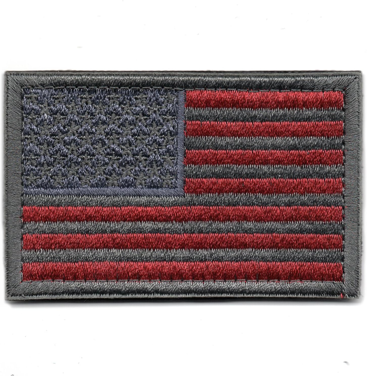 American Flag Patch Tactical Hook and Loop (Subdued Red