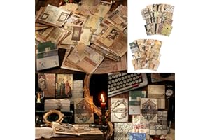 Lot de 200 autocollants vintage pour scrapbooking - Fournitures esthétiques pour journal intime, scrapbooking - Autocollants 