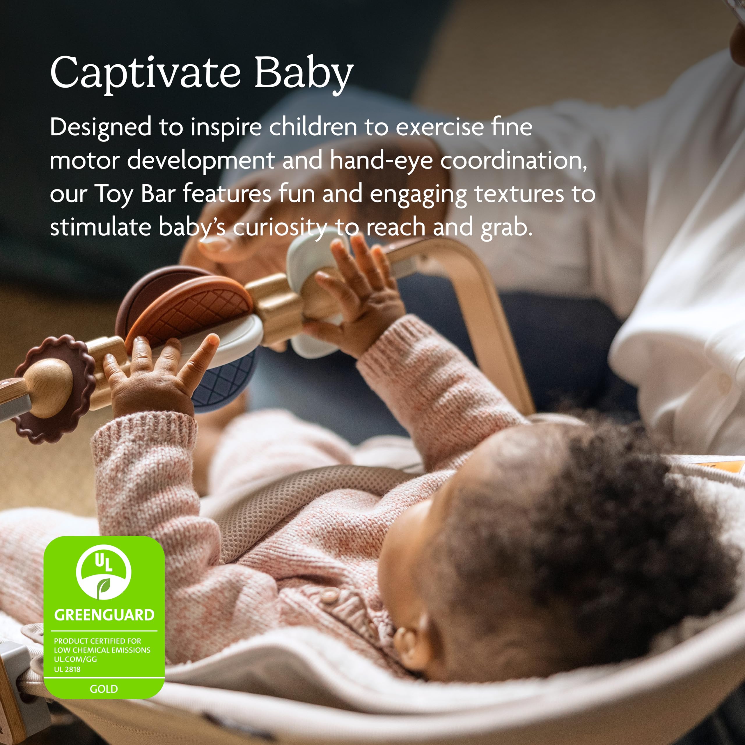 UPPAbaby Mira Wonder Wheel Toy Bar/Easily Attaches to Baby Bouncer/Sensory Entertainment