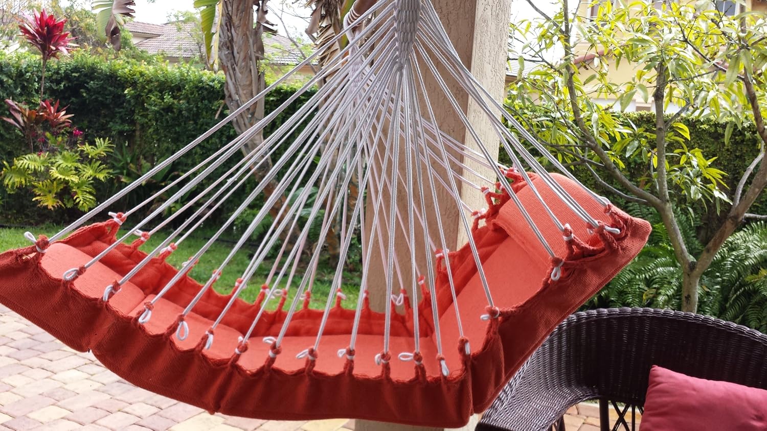 Handmade Venezuelan Orange Hammock Chair / Masaya Silla Hamaca