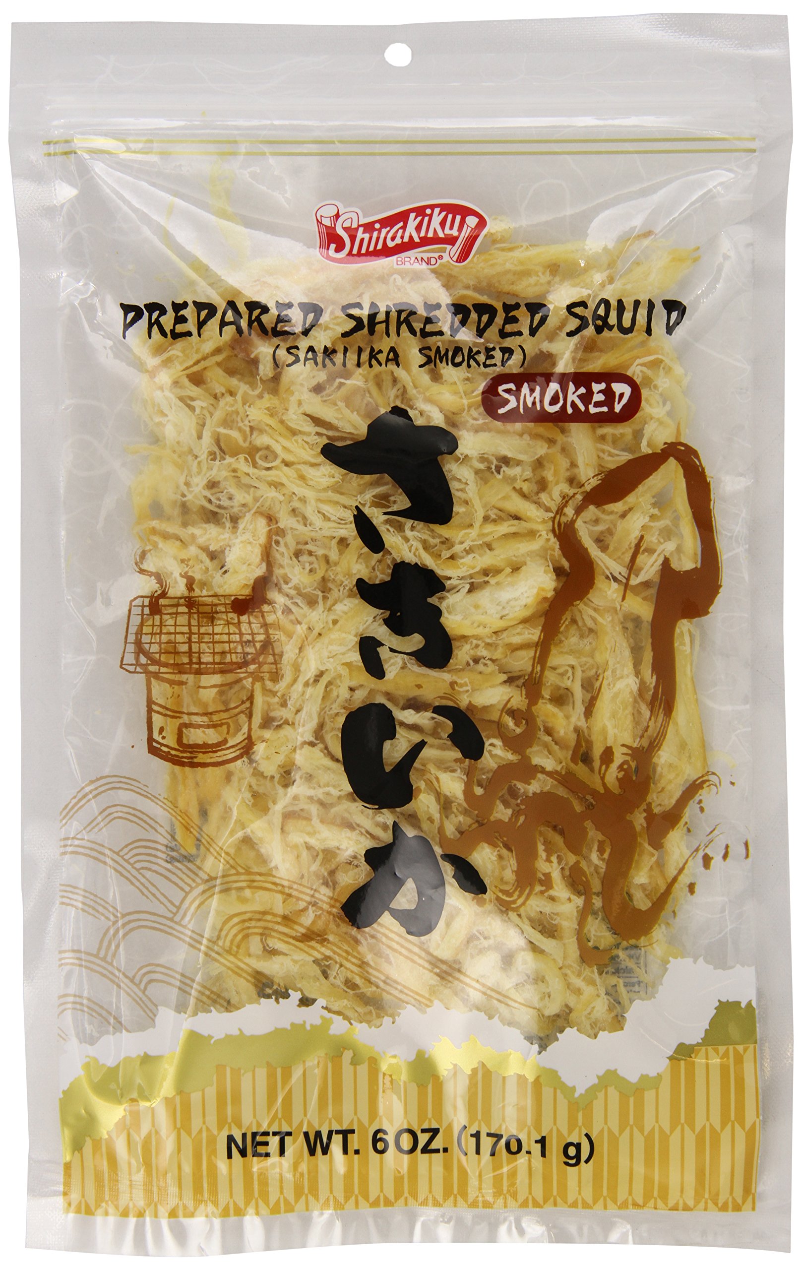 Shirakiku Saki Ika Spicy Shredded Squid, 7 Ounce Snack
