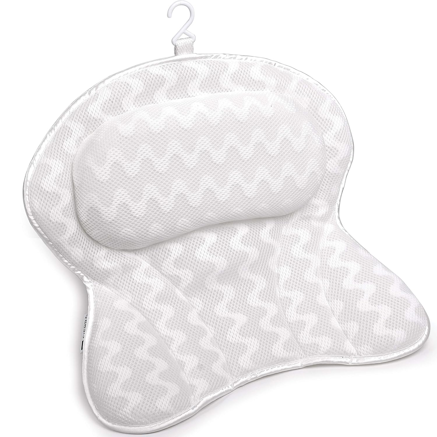 Sierra Concepts Bath Pillow Spa Bathtub Ergonomic for Tub, Neck, Head, Shoulder Pillows Support Cushion Headrest - Luxury Soft 3D Mesh + Six Strong Grip Suction Cups Soaking Large 18" x 18", Paradise : Beauty
