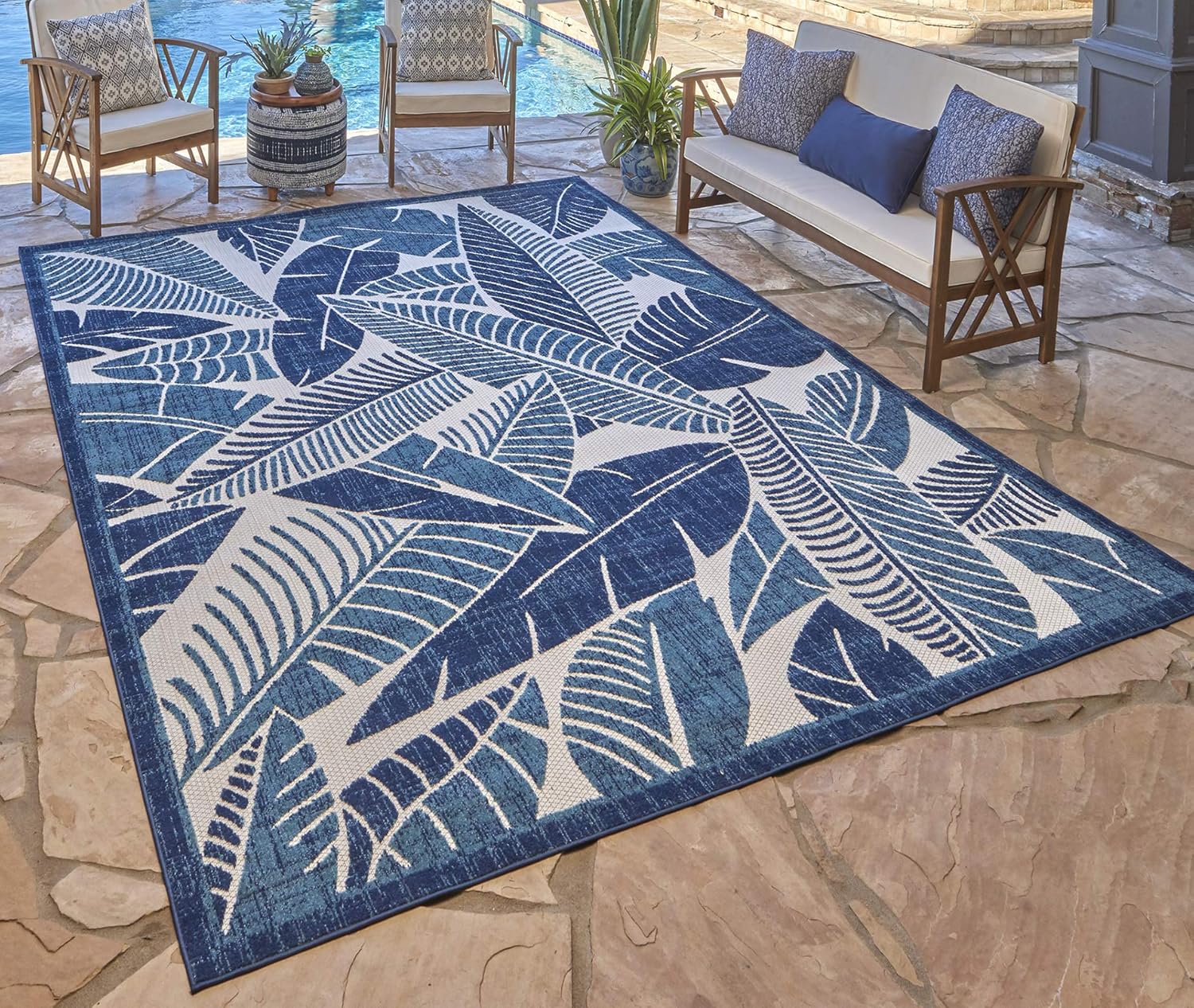 Gertmenian 21617 Indoor Outdoor Rugs Patio Area Carpet, 5.25x7 Standard