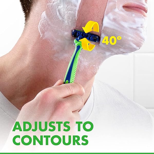 GILLETTE SENSOR3 SENSITIVE MEN’S DISPOSABLE RAZOR, 4 RAZORS