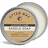 Otter Wax Saddle Soap : All Natural Leather Cleaner 2oz Tin