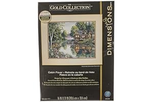 Dimensions Gold Collection Counted Cross Stitch Kit, Cabin Fever, 18 Count Ivory Aida, 16'' x 12''