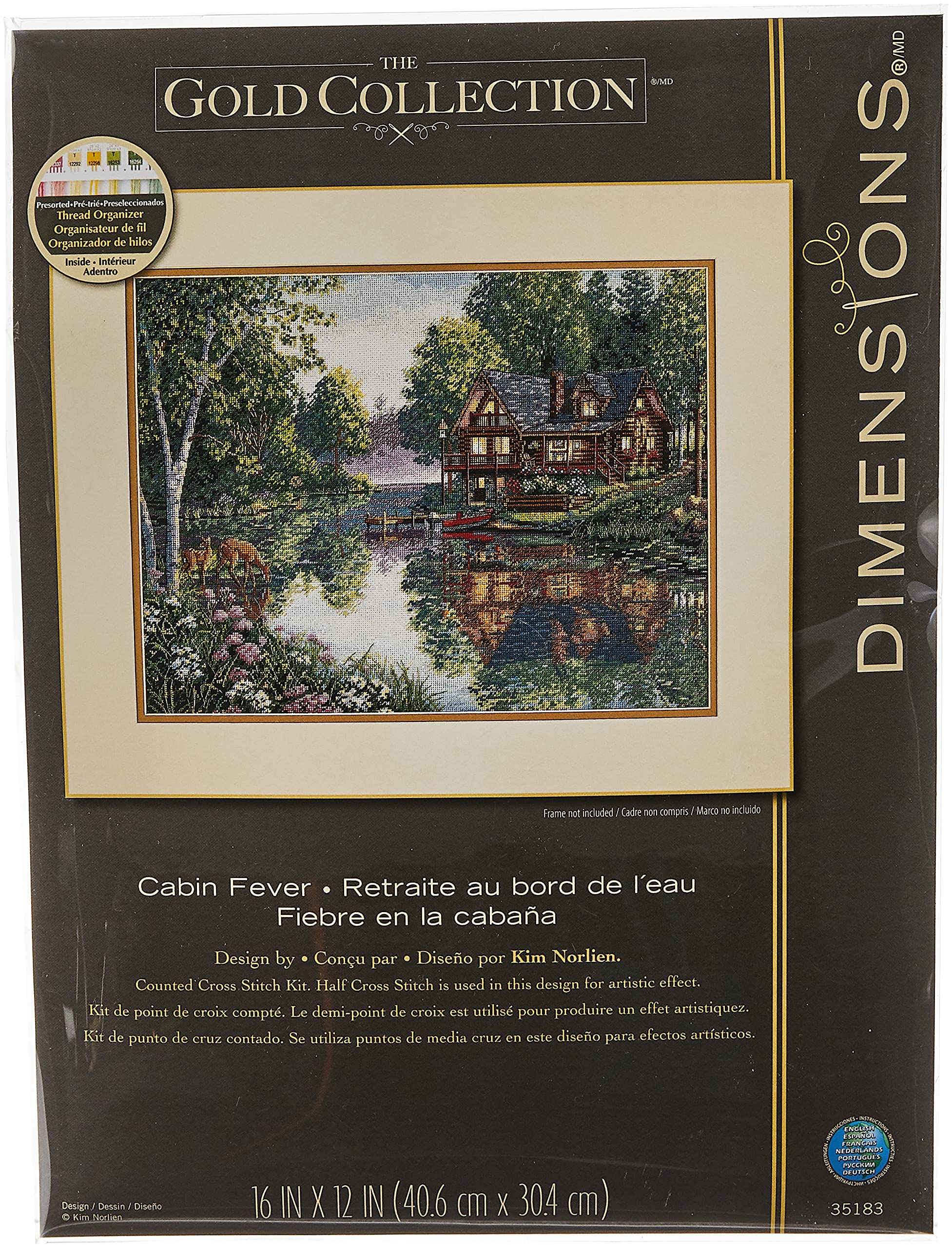 Dimensions "Cabin Fever Counted Cross Stitch Kit, Multi-Colour — image 1