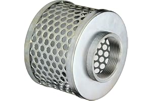 PT Coupling Carbon Steel Round Hole Pump Suction Strainer, 2-1/2"