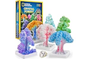 BLUE MARBLE National Geographic Craft Kits for Kids - Crystal Growing Kit, Grow 6 Crystal Trees in Just 6 Hours, Educational Craft Kit with Art Supplies, Geode Specimen, STEM Arts & Crafts Kit (Amazon Exclusive)
