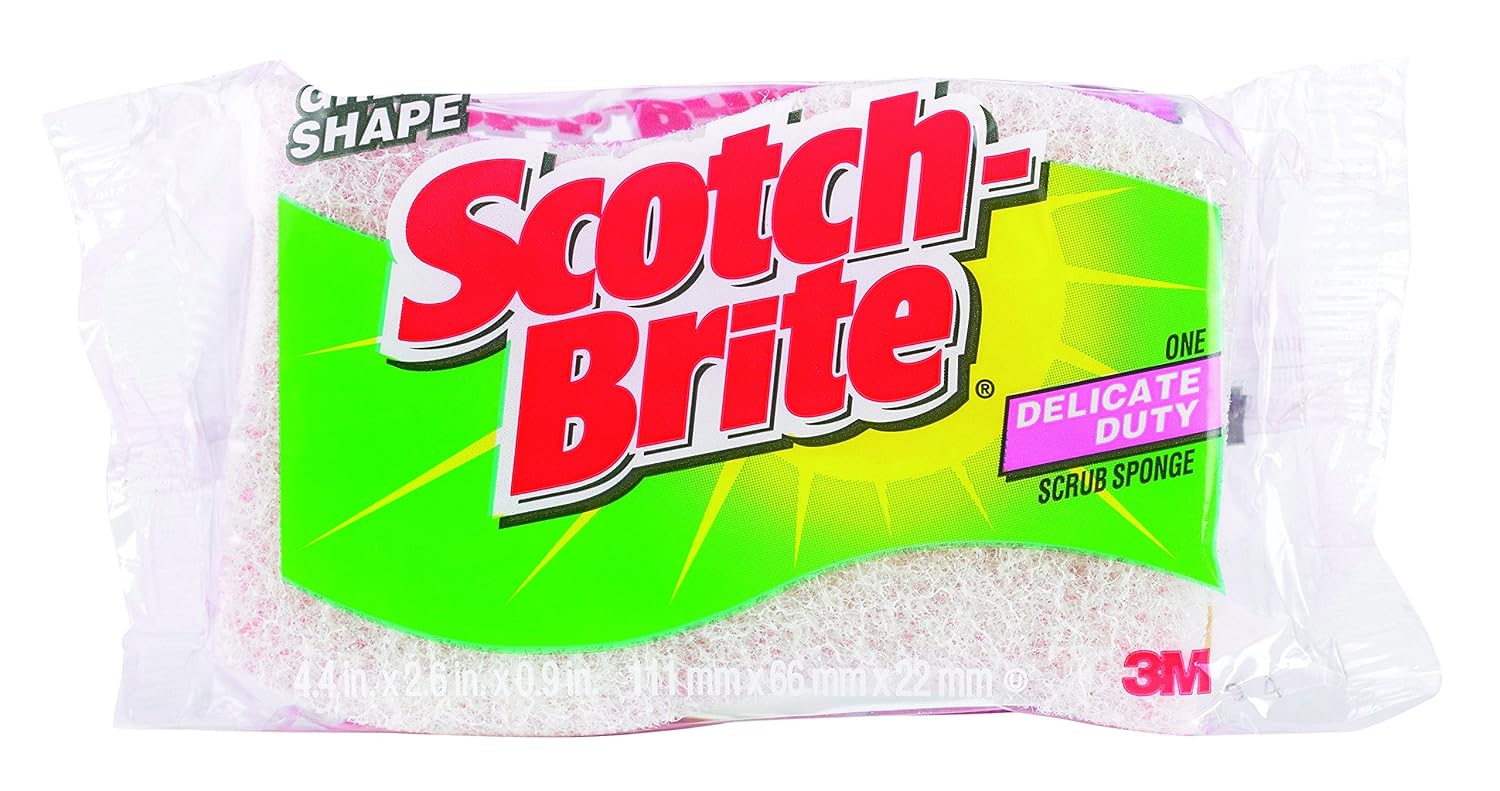 3M Scotch Brite Delicate Duty Ultra Wave Scrub Sponge - 12 per case.