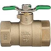 Zurn 34-850TXL Lead-Free FNPT Tapped Ball Valve, Bronze, 0.75 Inch