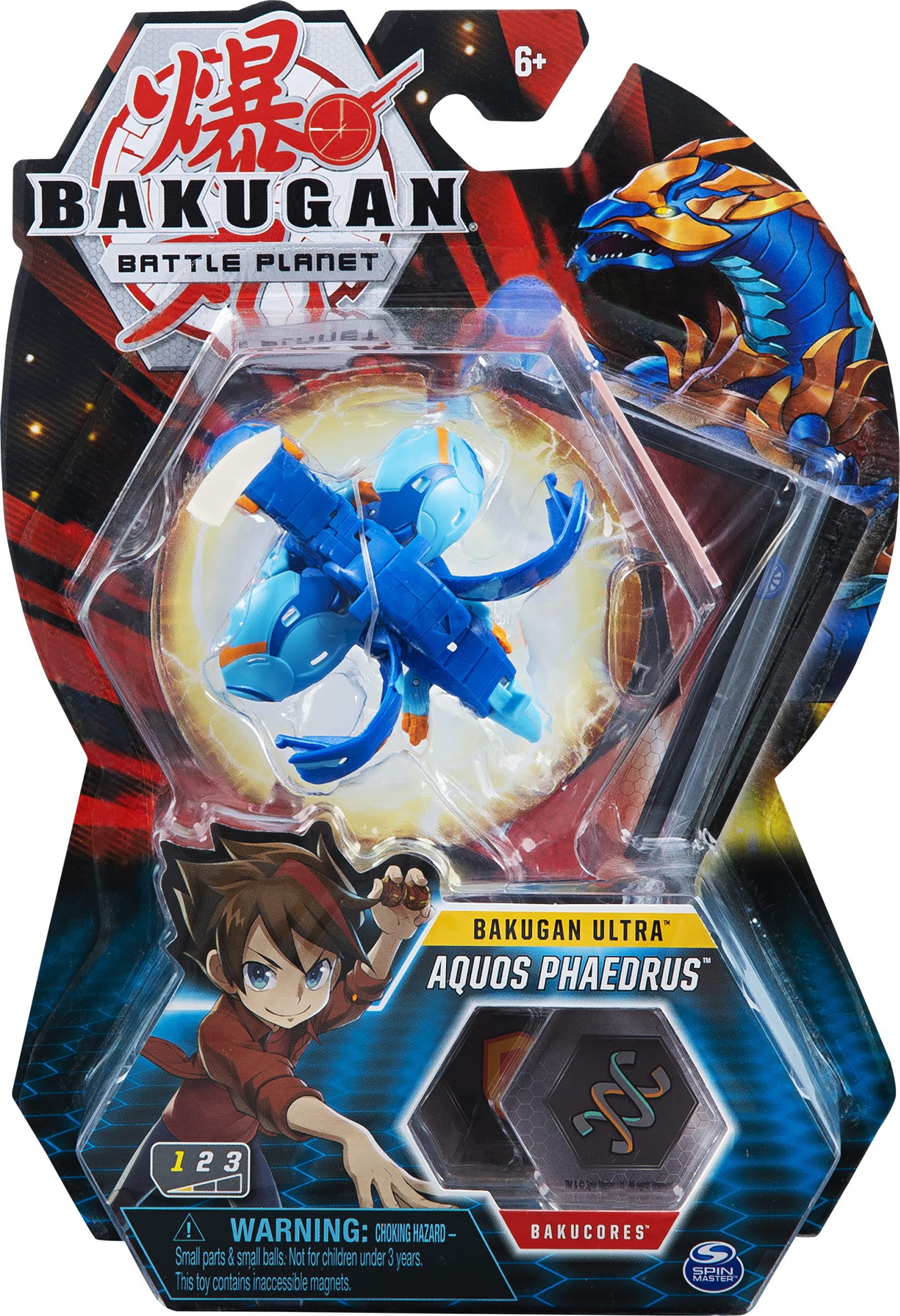 BAKUGAN Ultra 1 Pack 3 Inch Figure Aquos Phaedrus
